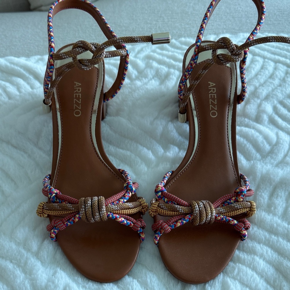 Arezzo Women's Colorful Knotted Sandals